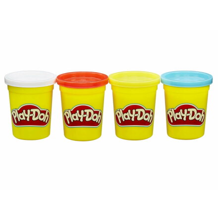 Play-Doh modellera Classic Colors, 4-pack (vit, rd, gul, bl)