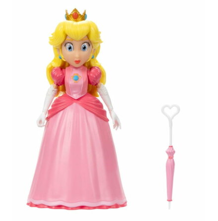 Peach med paraply, 14cm, Super Mario Movie Figur