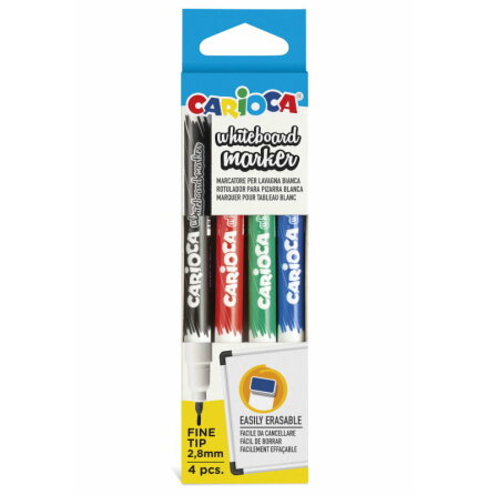 Carioca Whiteboard Pennor, 4-pack