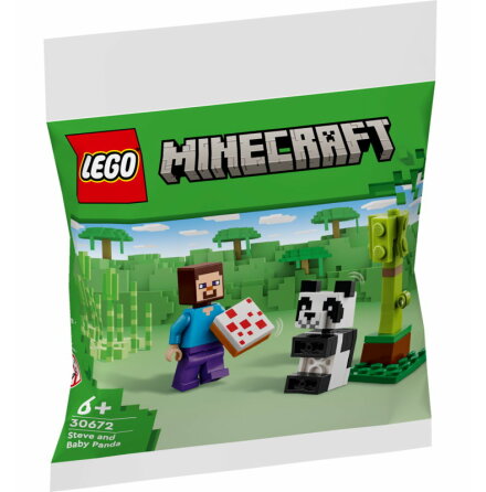 Lego Minecraft Steve och pandaunge