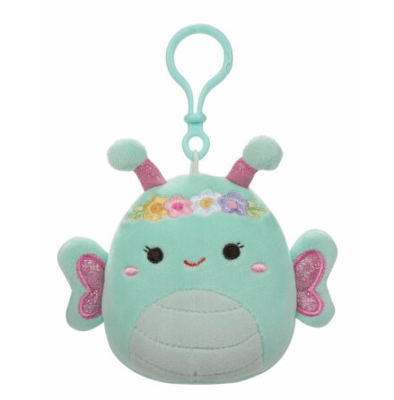 Squishmallows 9 cm Spring Squad Clip On, Reina Butterfly