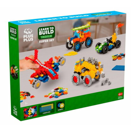 Plus-Plus Learn to Build Go! Fordon Super Set, 800 delar