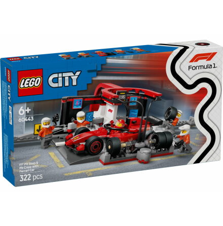 Lego City F1 depstopp & depteam med Ferrari bil