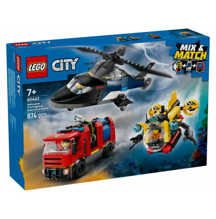 Lego City Helikopter, brandbil och ubt