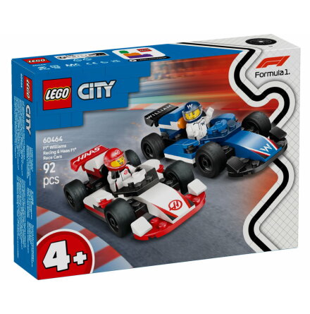 Lego City F1 Williams Racing & Haas F1 racerbilar