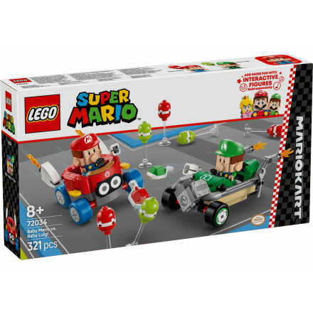 Lego Super Mario Mario Kart - Baby Mario mot Baby Luigi