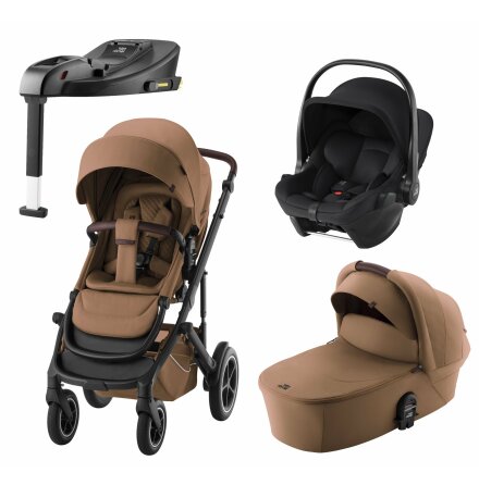 Britax Smile 5Z Duovagn Warm Caramel LUX inkl Baby-Safe CORE & Bas, Space Black