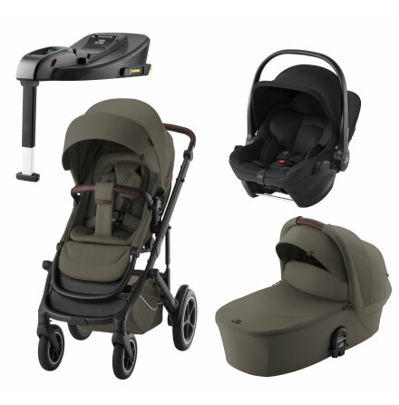 Britax Smile 5Z Duovagn Urban Olive LUX inkl Baby-Safe CORE & Bas, Space Black